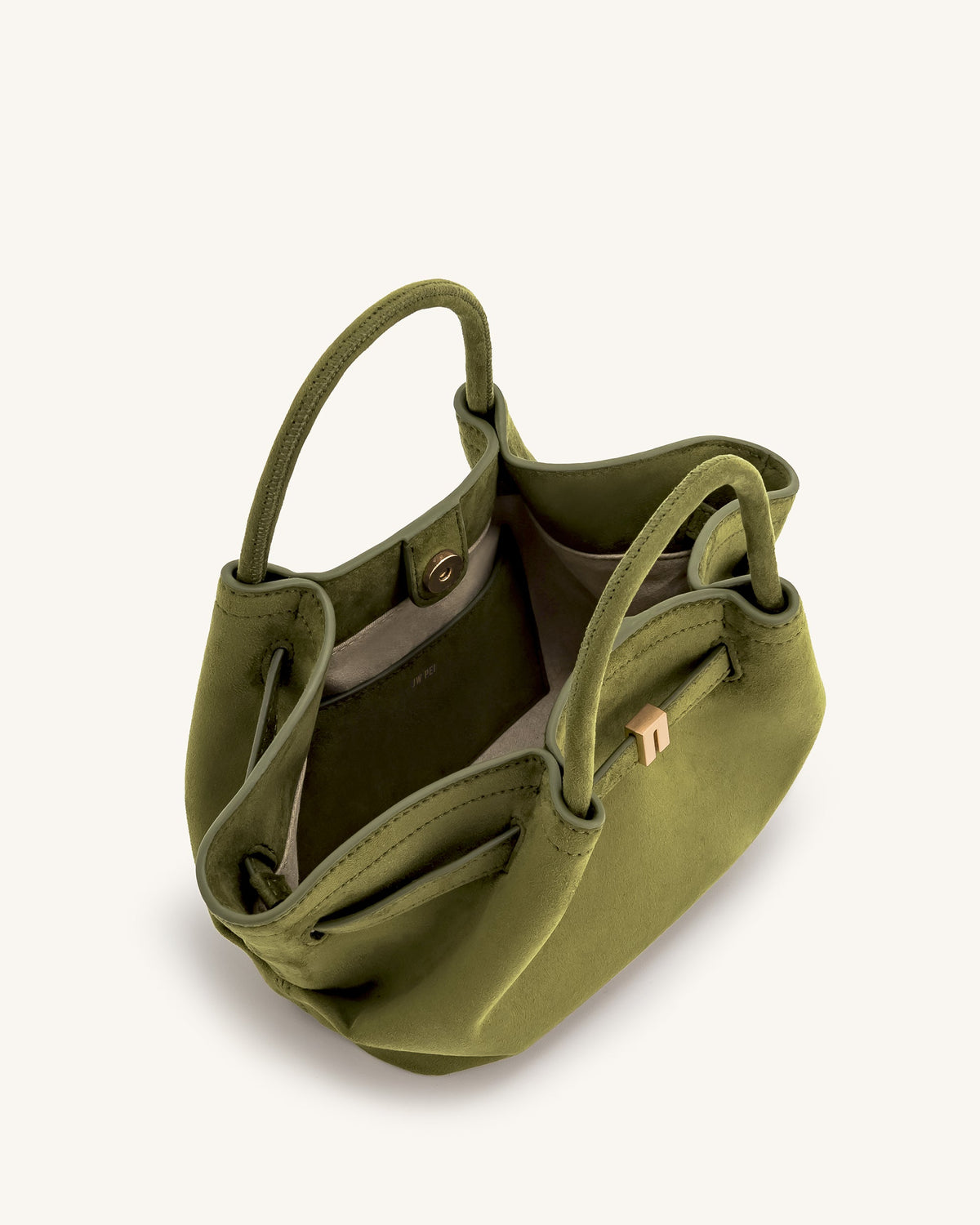 Hana Mini Faux Suede Tote Bag - Dark Olive | JW PEI