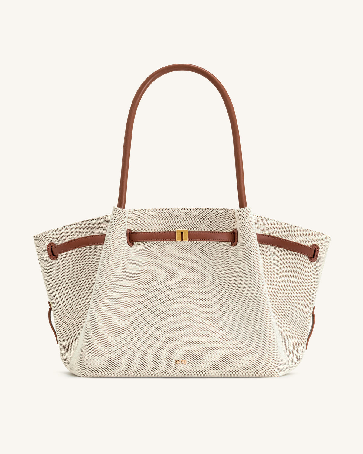 Hana Large Tote Bag - Brown Canvas | JW PEI