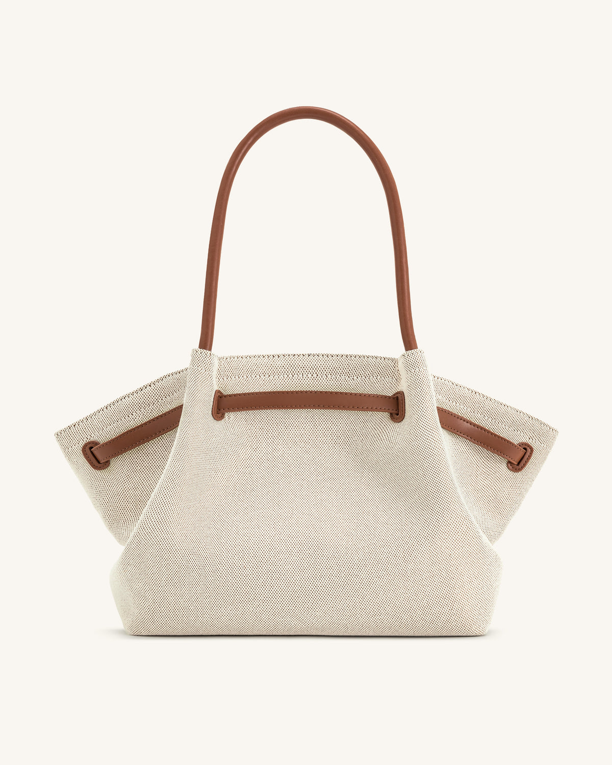 Hana Large Tote Bag - Brown Canvas | JW PEI