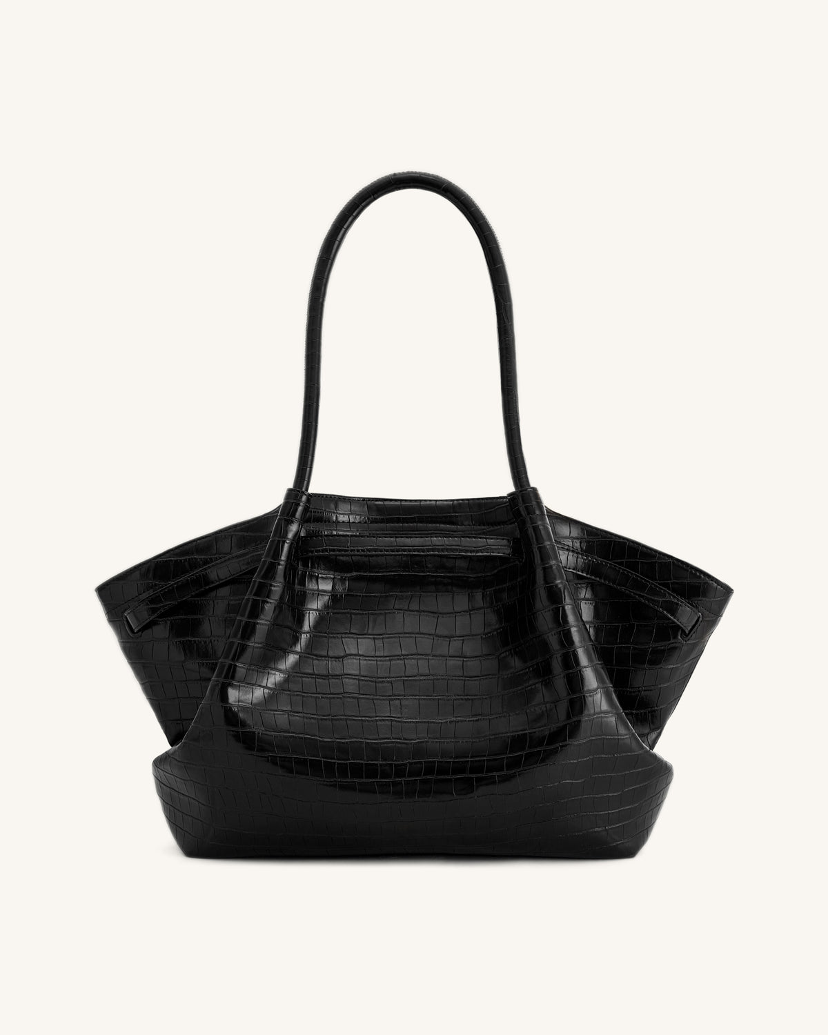 Hana Large Tote Bag - Black Croc | JW PEI