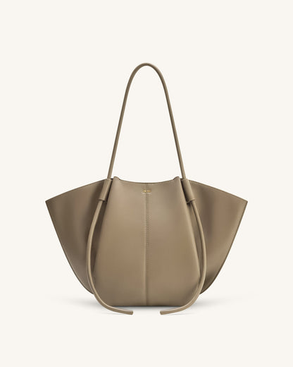 Nala Wide Tote Bag - Taupe | JW PEI