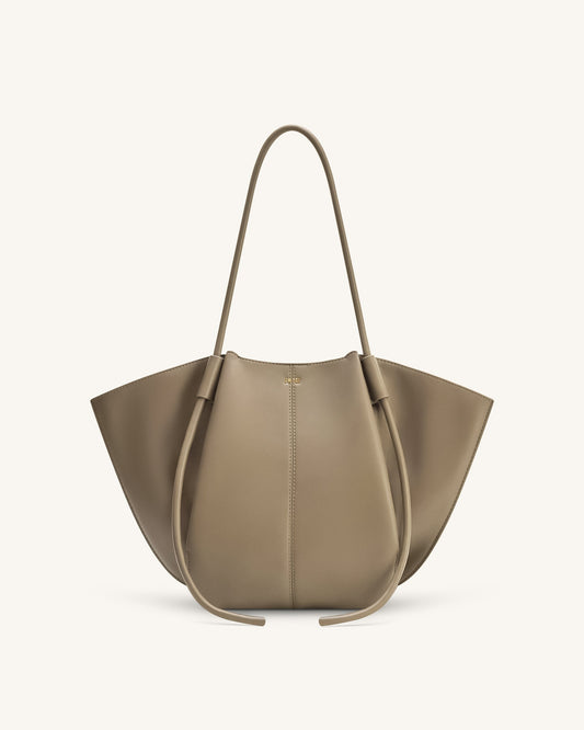 Nala Wide Tote Bag - Taupe | JW PEI