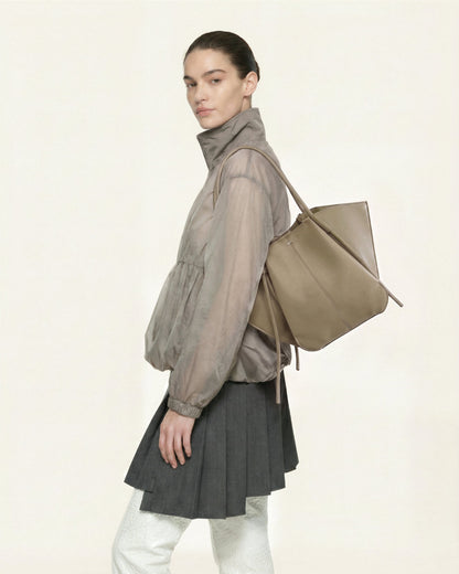 Nala Wide Tote Bag - Taupe | JW PEI