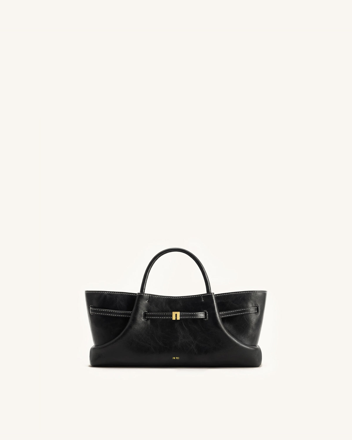 Maeve Dachshund Metal Charm Tote Bag - Black | JW PEI