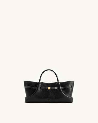 Maeve Dachshund Metal Charm Tote Bag - Black | JW PEI