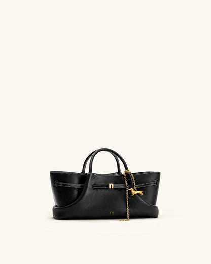 Maeve Dachshund Metal Charm Tote Bag - Black | JW PEI