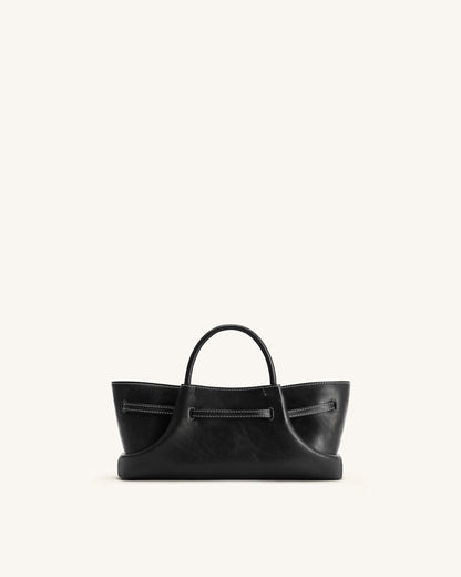 Maeve Dachshund Metal Charm Tote Bag - Black | JW PEI
