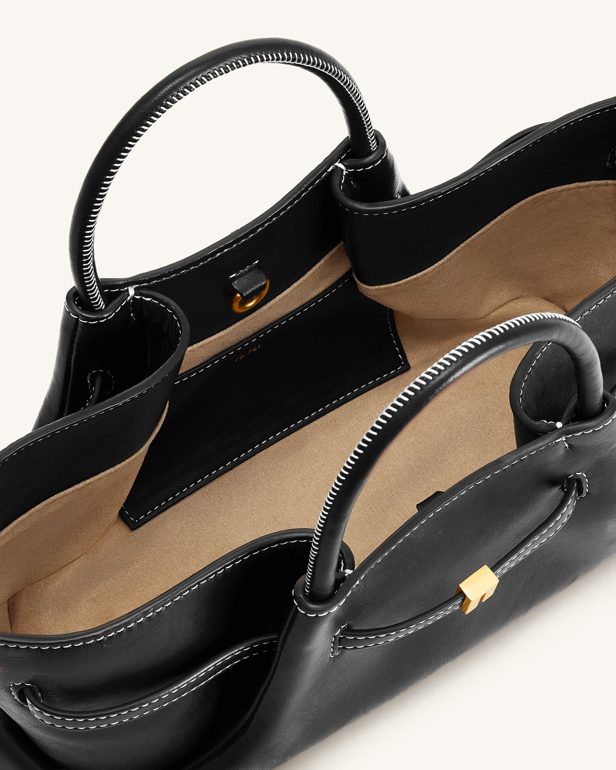 Maeve Dachshund Metal Charm Tote Bag - Black | JW PEI