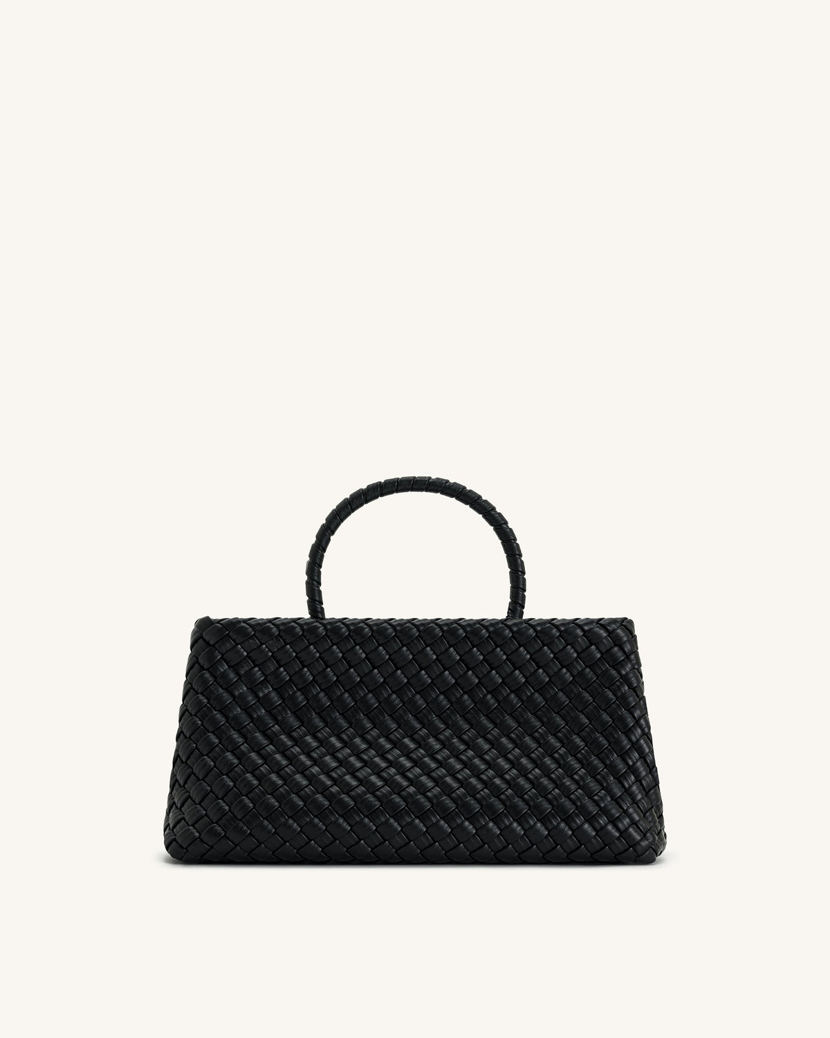 Elora Woven Tote Bag - Black | JW PEI