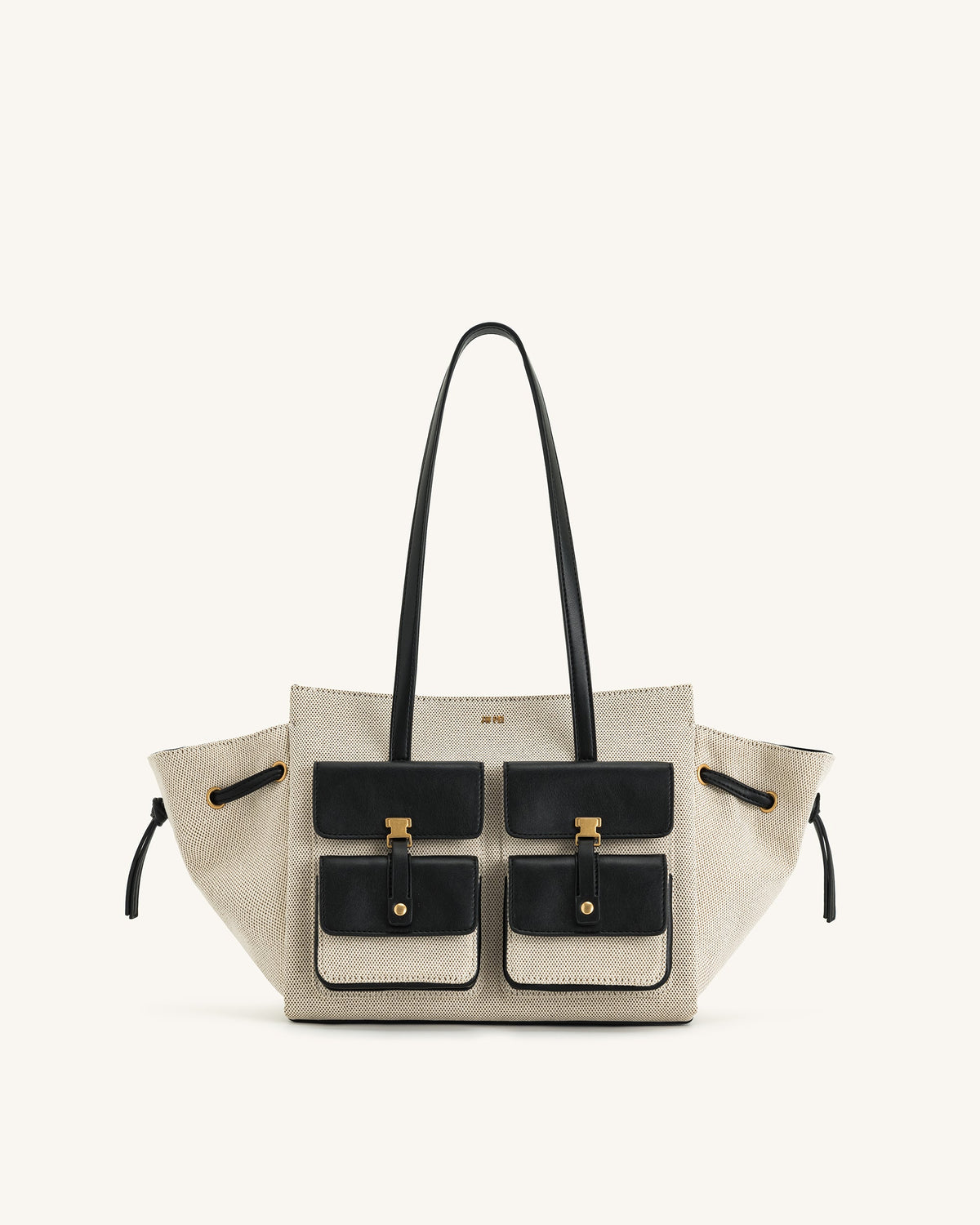 Linda Tote Bag - Black Canvas | JW PEI