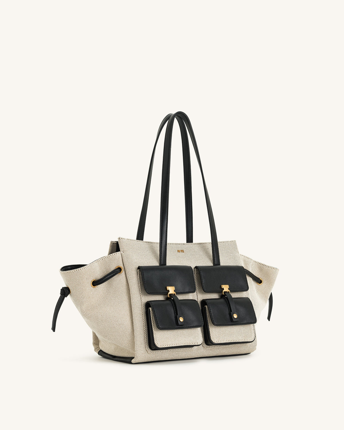 Linda Tote Bag - Black Canvas | JW PEI