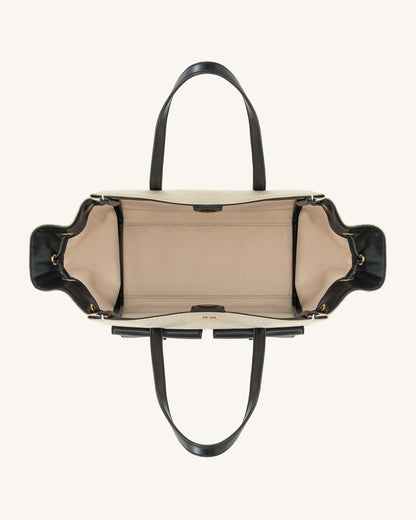 Linda Tote Bag - Black Canvas | JW PEI