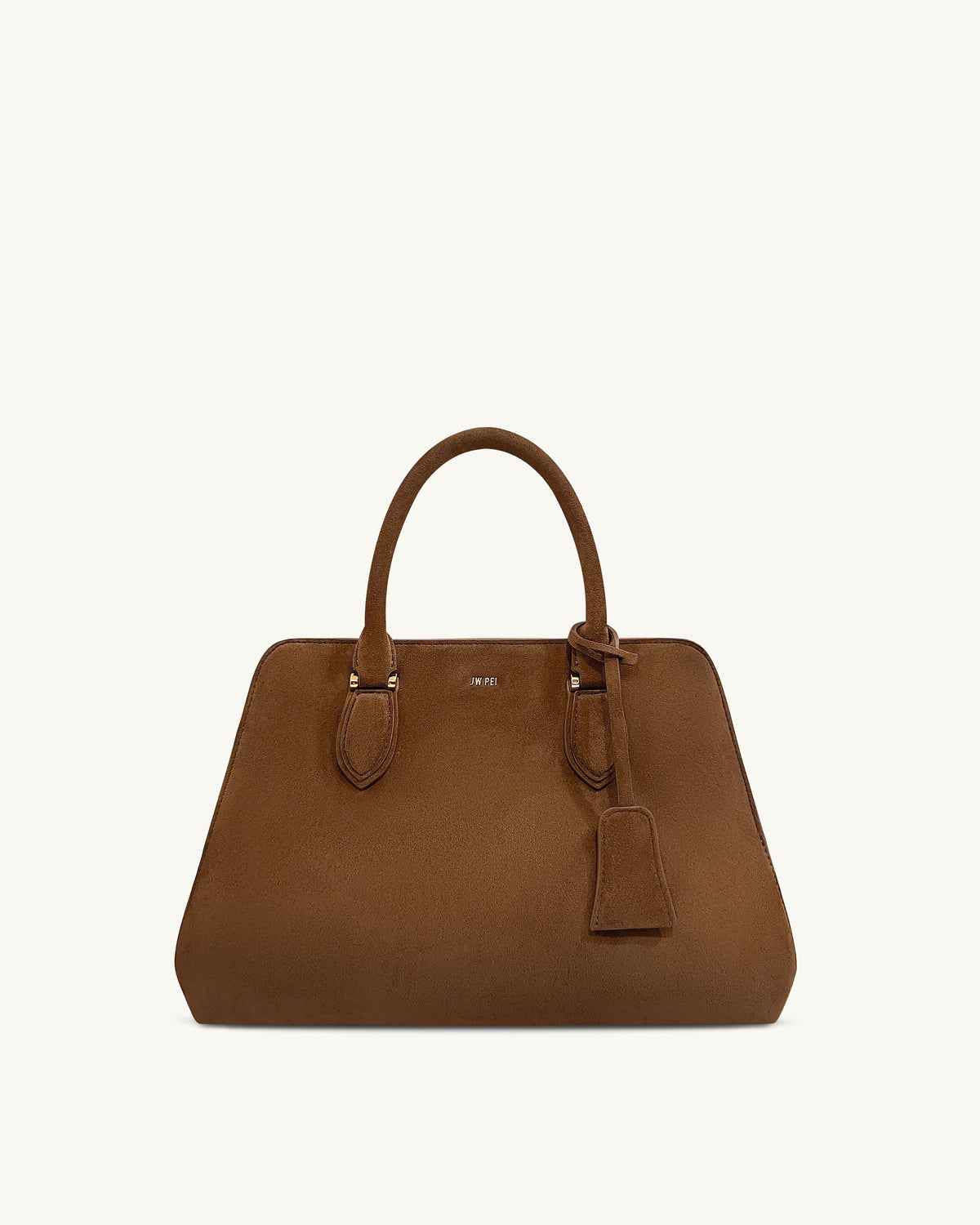 Lara Faux Suede Tote Bag - Brown | JW PEI