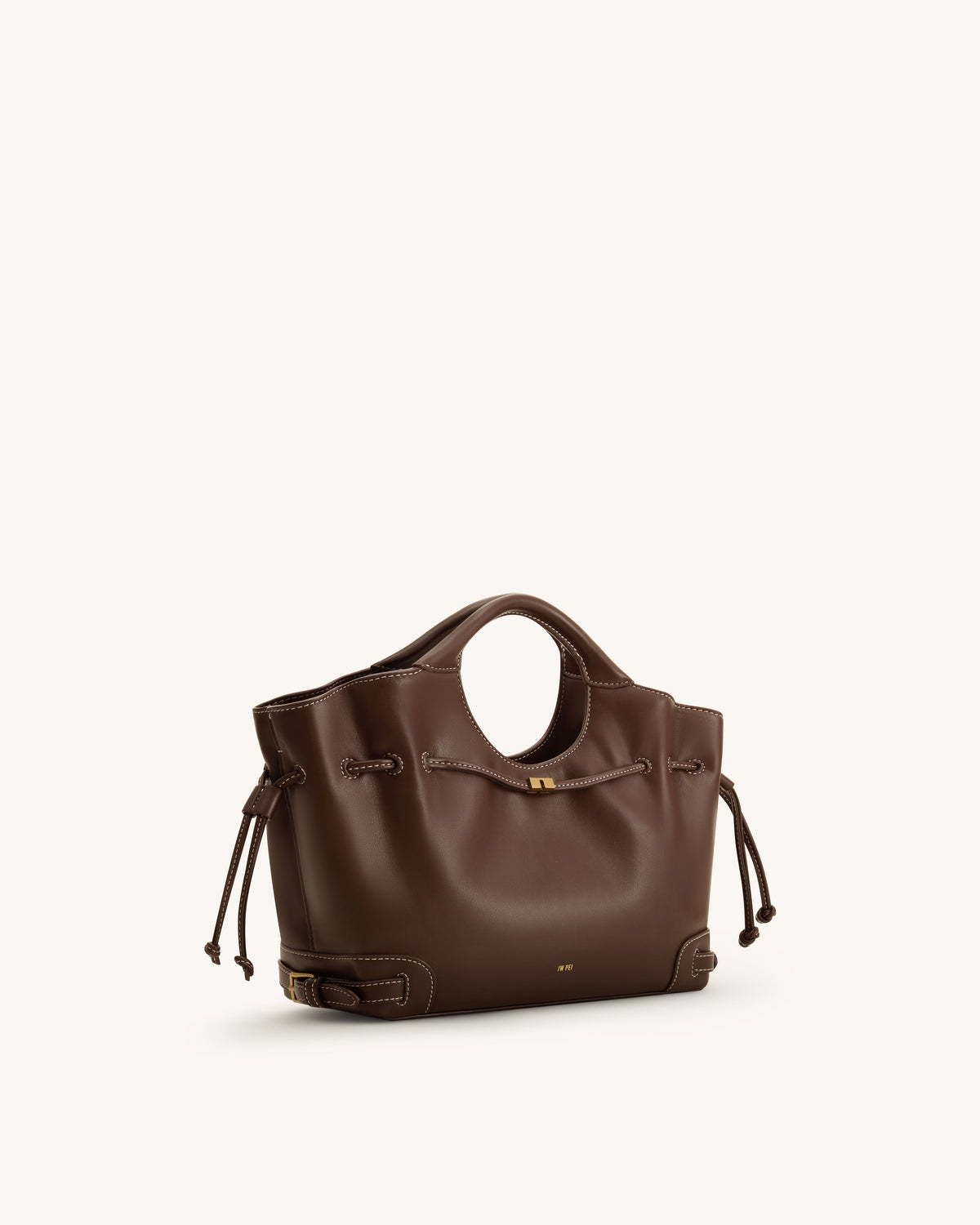 Virelle Drawstring Tote Bag - Brown | JW PEI