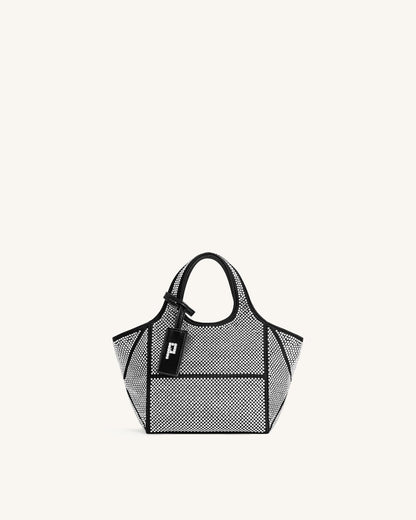 Eliana Artificial Crystal Mini Tote Bag - Anthracite | JW PEI