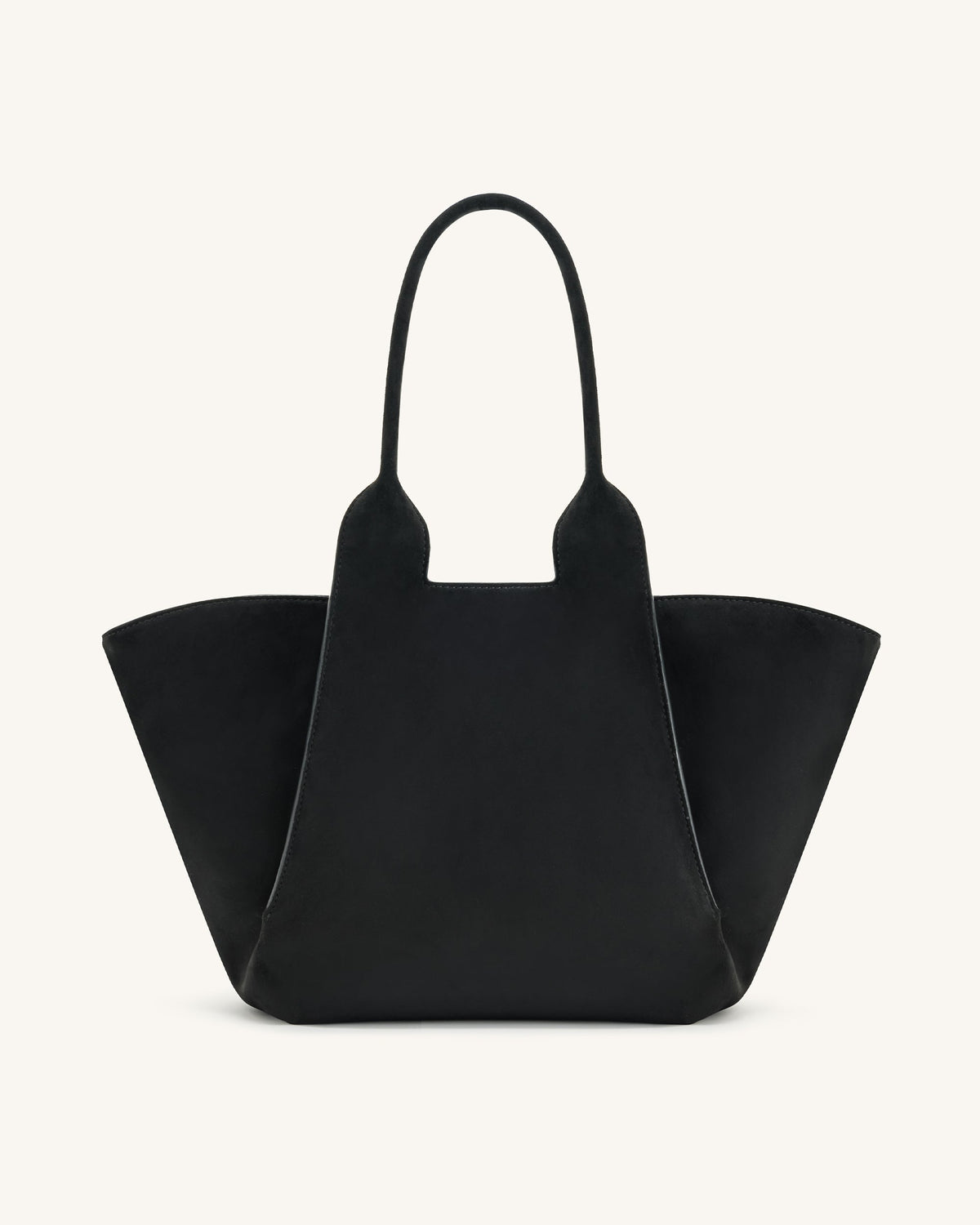 Cara Faux Suede Tote Bag - Black | JW PEI