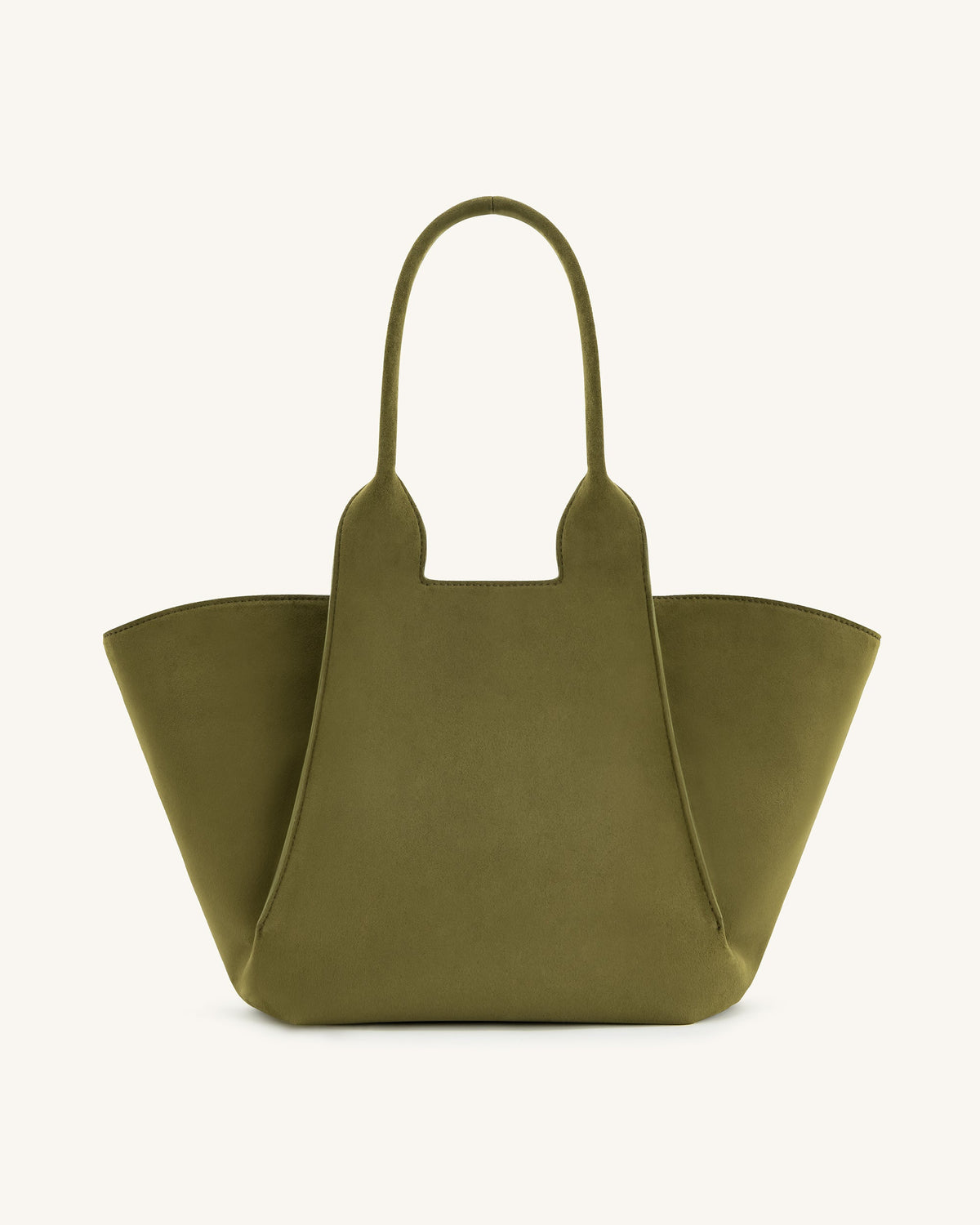 Cara Faux Suede Tote Bag - Dark Olive | JW PEI