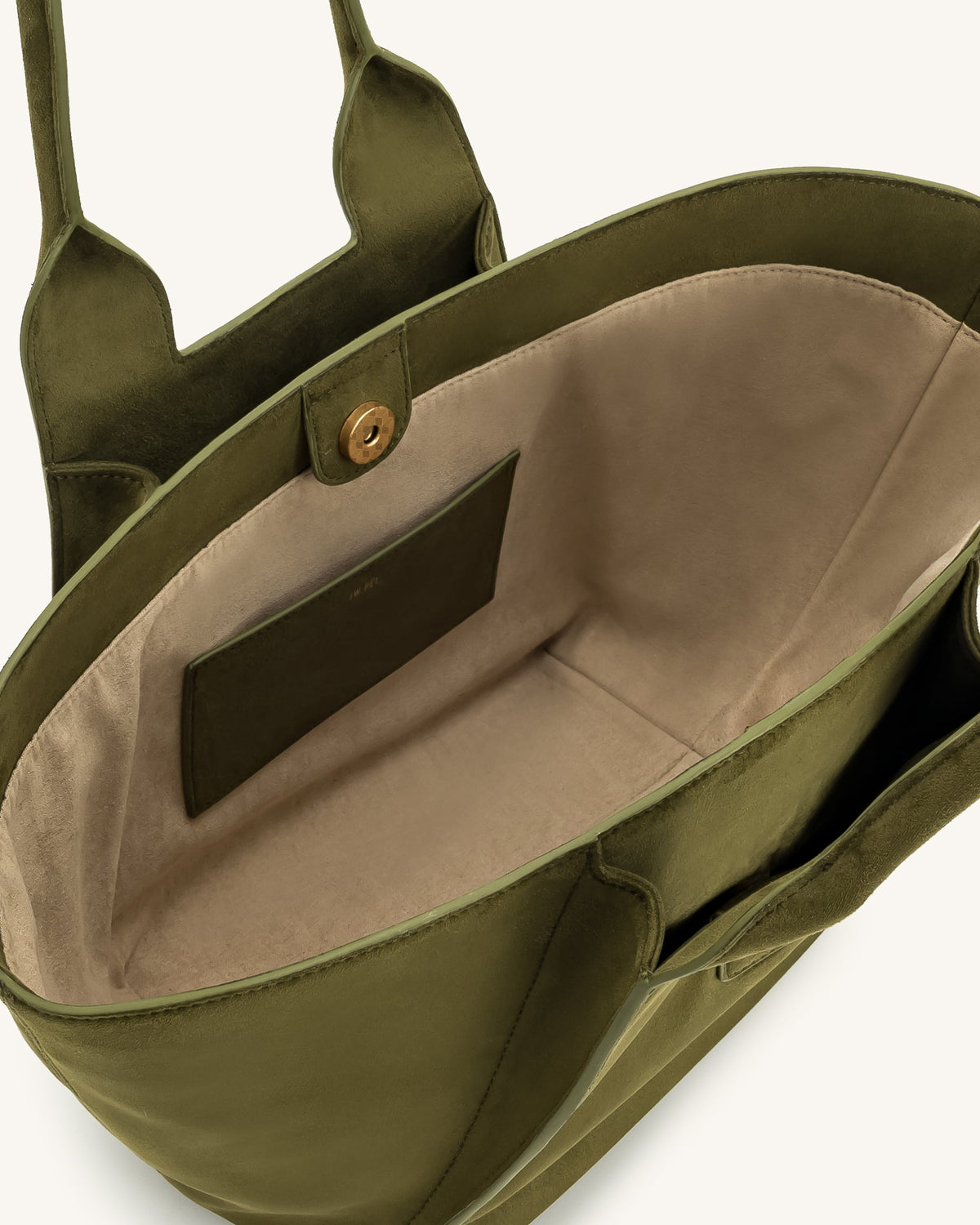 Cara Faux Suede Tote Bag - Dark Olive | JW PEI