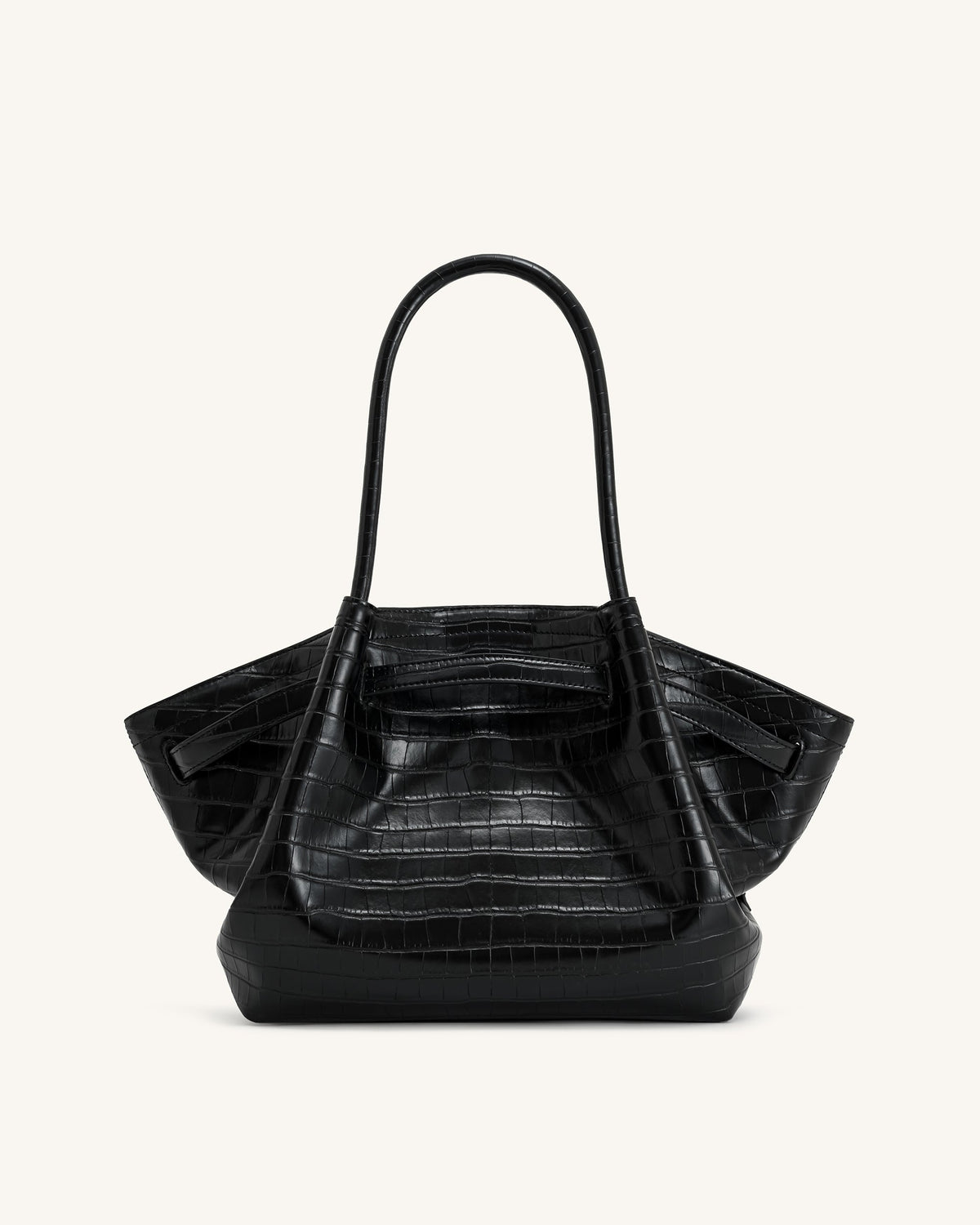 Hana Medium Tote Bag - Black Croc | JW PEI
