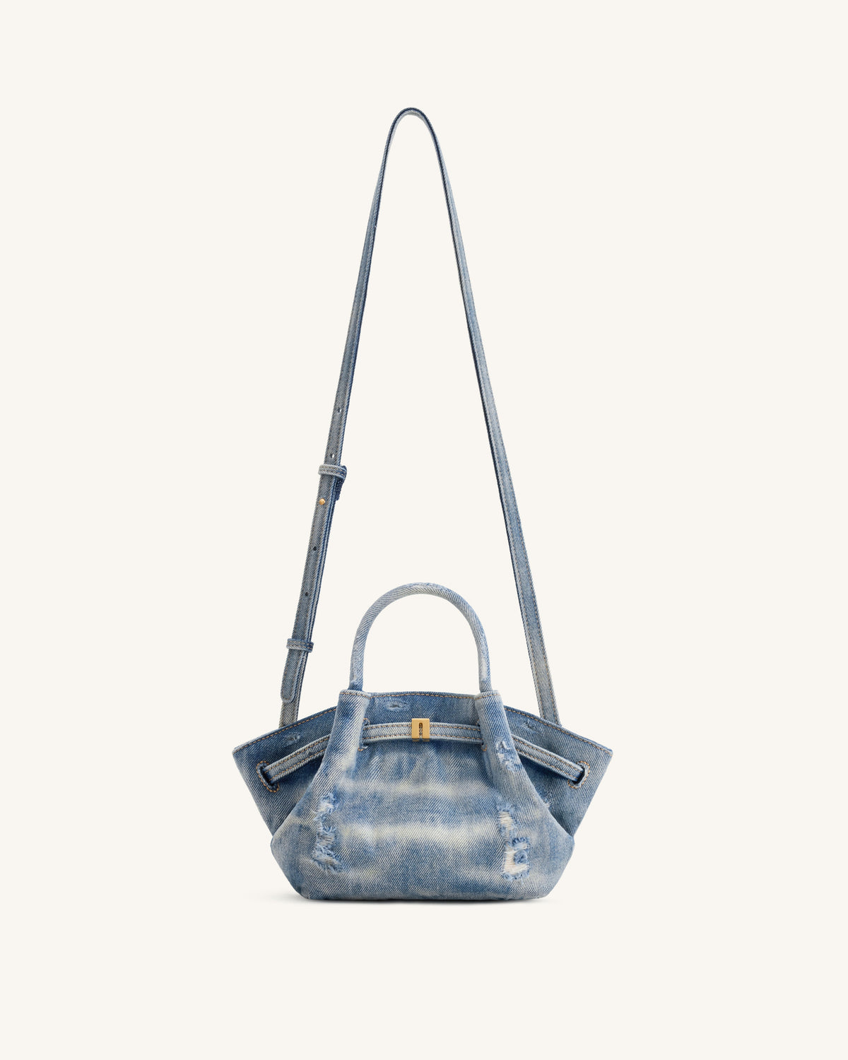 Hana Mini Denim Tote Bag - Blue | JW PEI