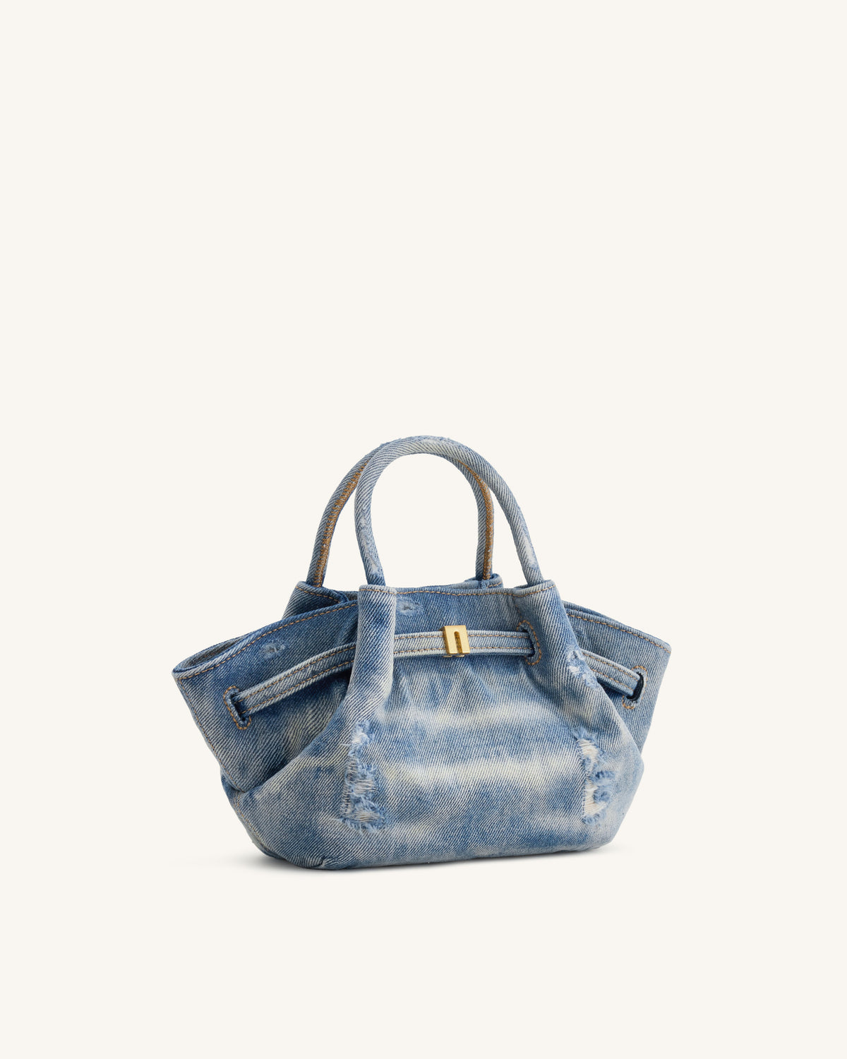 Hana Mini Denim Tote Bag - Blue | JW PEI