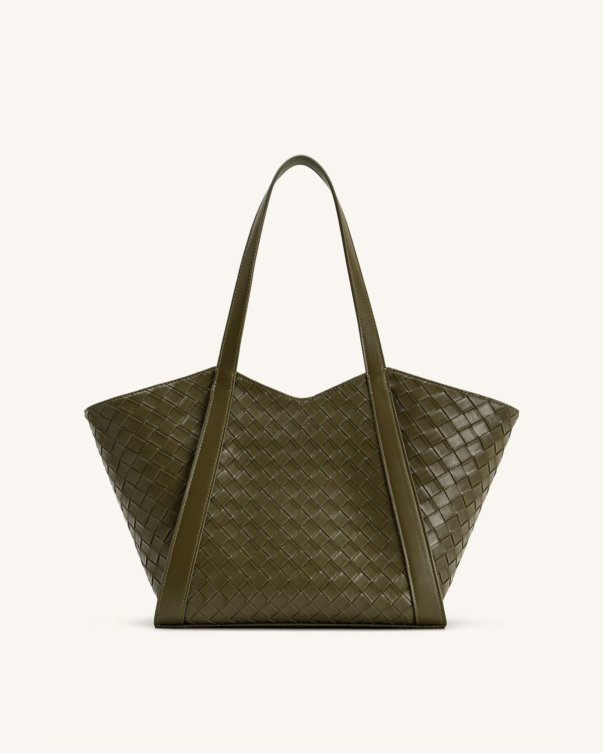 Kiana Large Capacity Weave Texture Tote Bag - Dark Olive | JW PEI