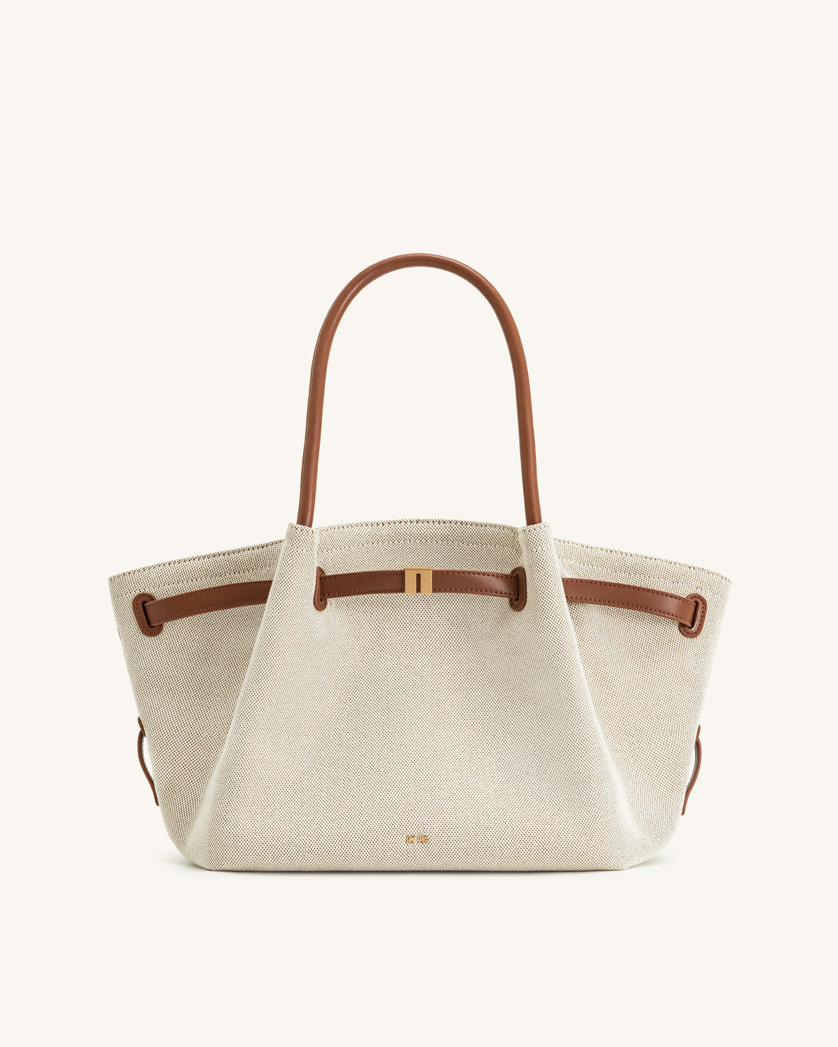 Hana Medium Tote Bag - Brown Canvas | JW PEI