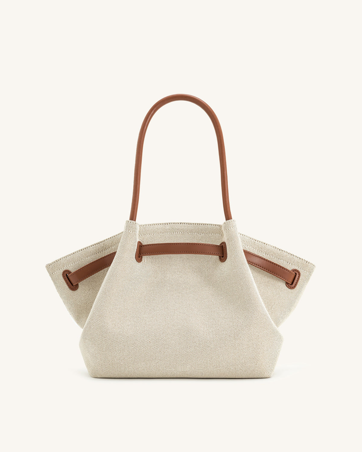 Hana Medium Tote Bag - Brown Canvas | JW PEI