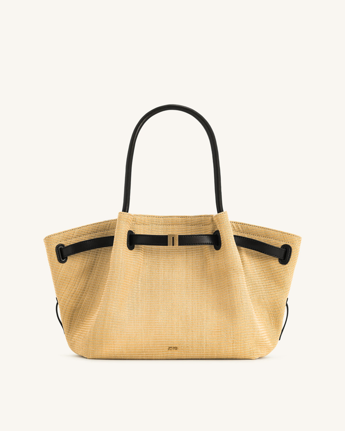 Hana Medium Faux Straw Tote Bag - Brown Straw | JW PEI