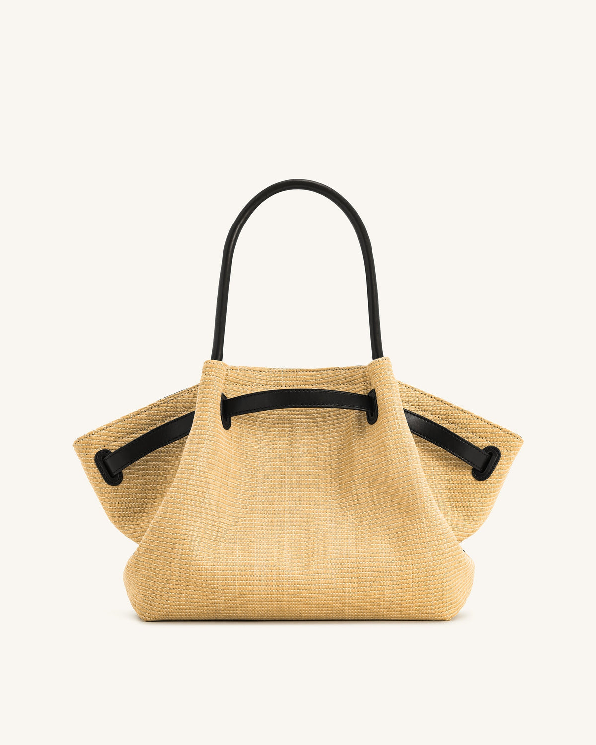 Hana Medium Faux Straw Tote Bag - Brown Straw | JW PEI