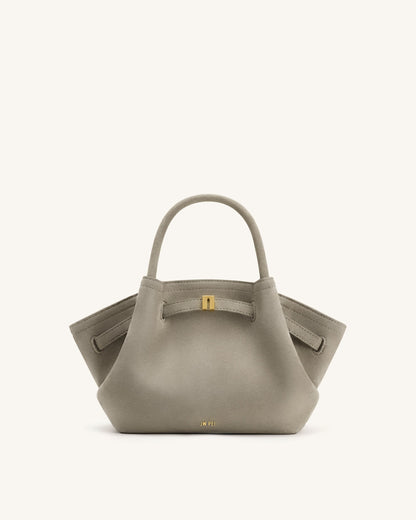 Hana Mini Faux Suede Tote Bag - Gray | JW PEI