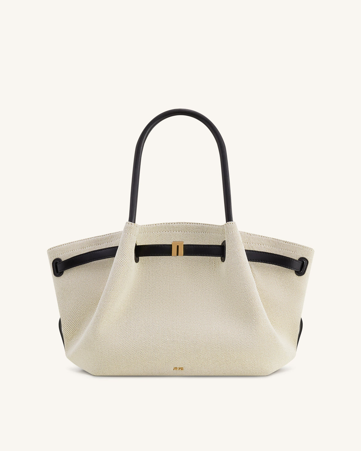 Hana Medium Tote Bag - Black Canvas | JW PEI