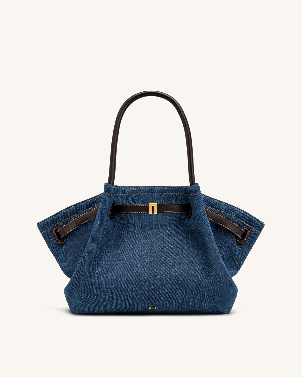 Hana Medium Denim Tote Bag - Blue Denim | JW PEI