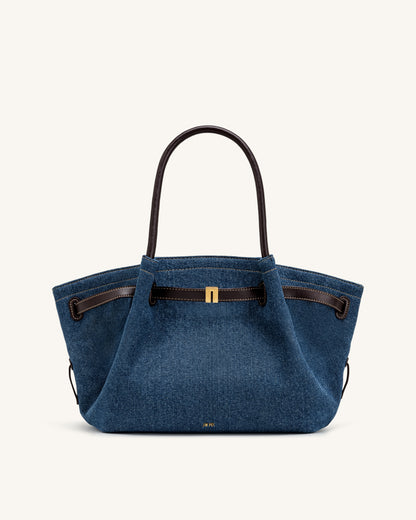 Hana Medium Denim Tote Bag - Blue Denim | JW PEI