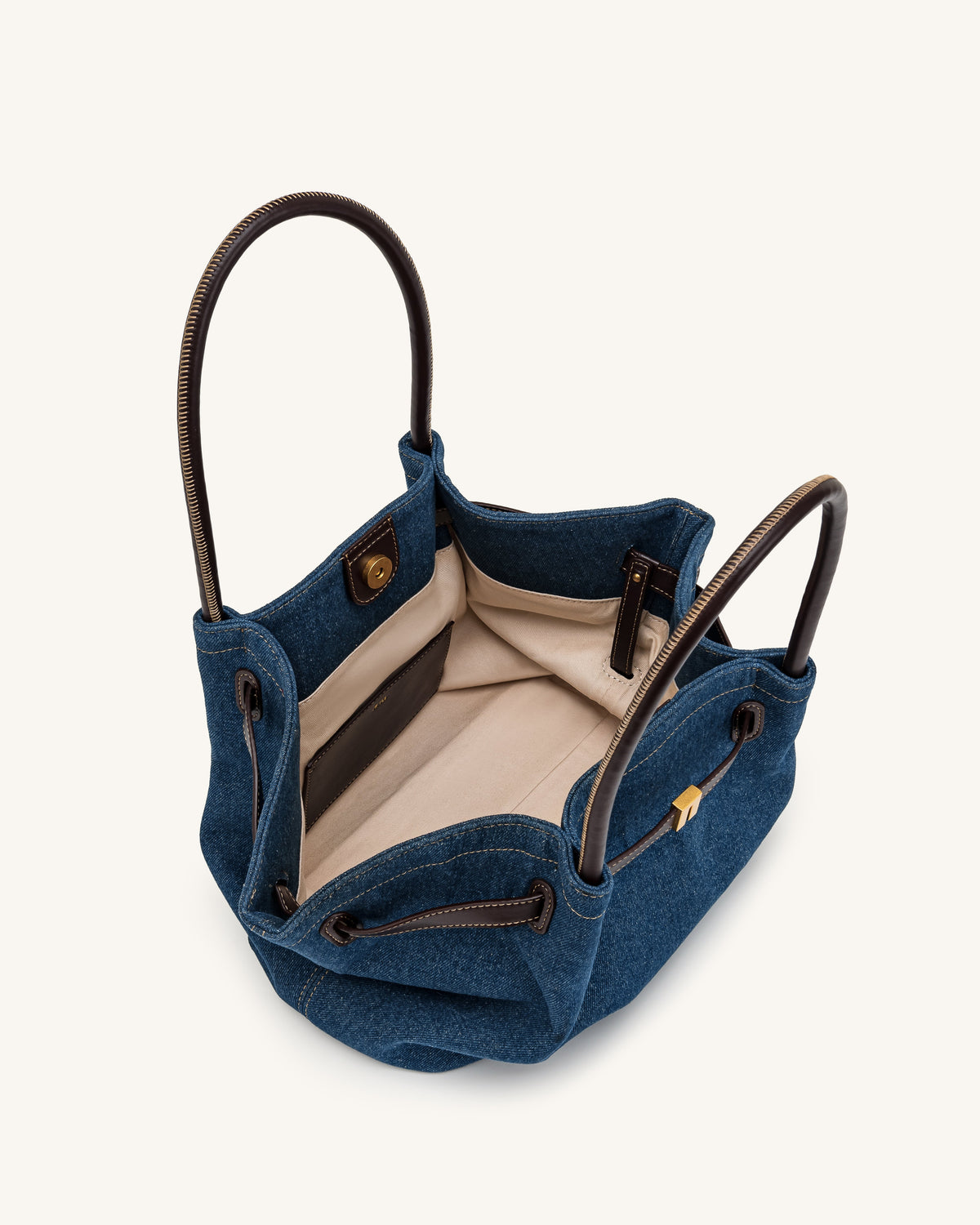 Hana Medium Denim Tote Bag - Blue Denim | JW PEI
