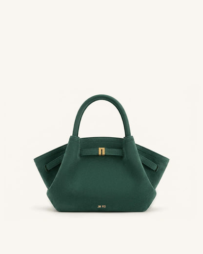 Hana Mini Faux Suede Tote Bag - Forest Green | JW PEI