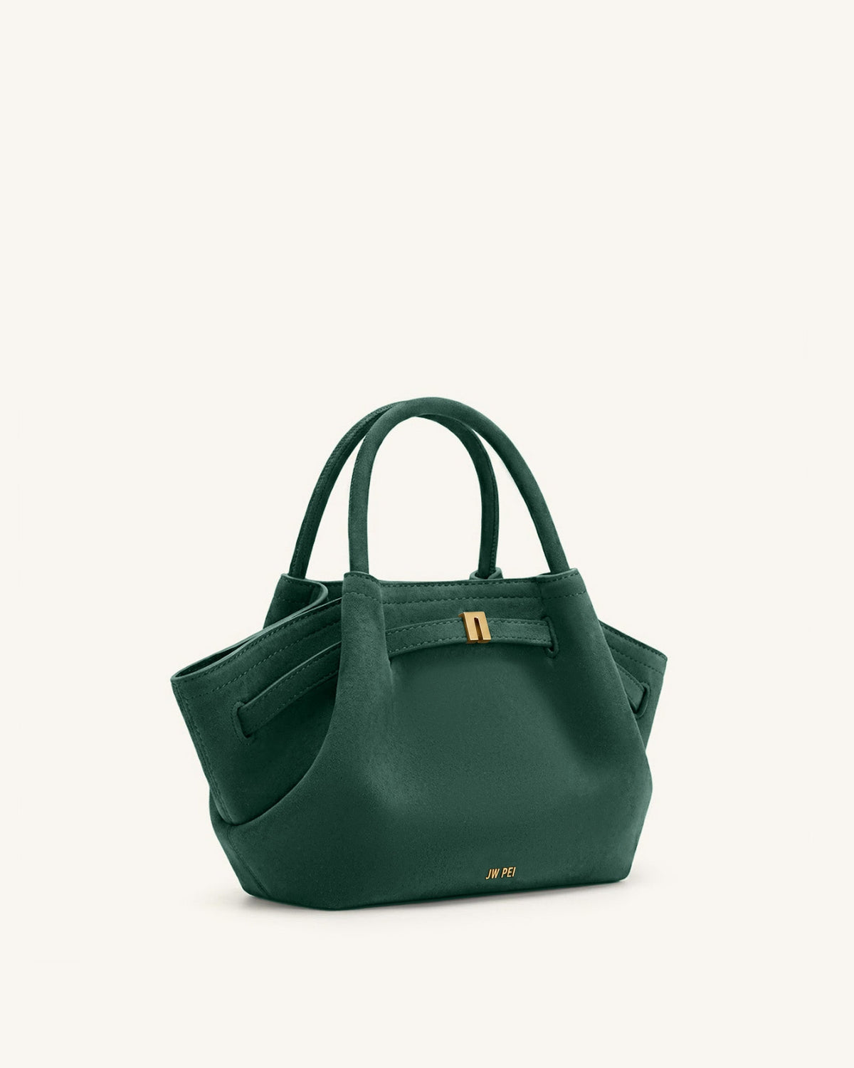Hana Mini Faux Suede Tote Bag - Forest Green | JW PEI