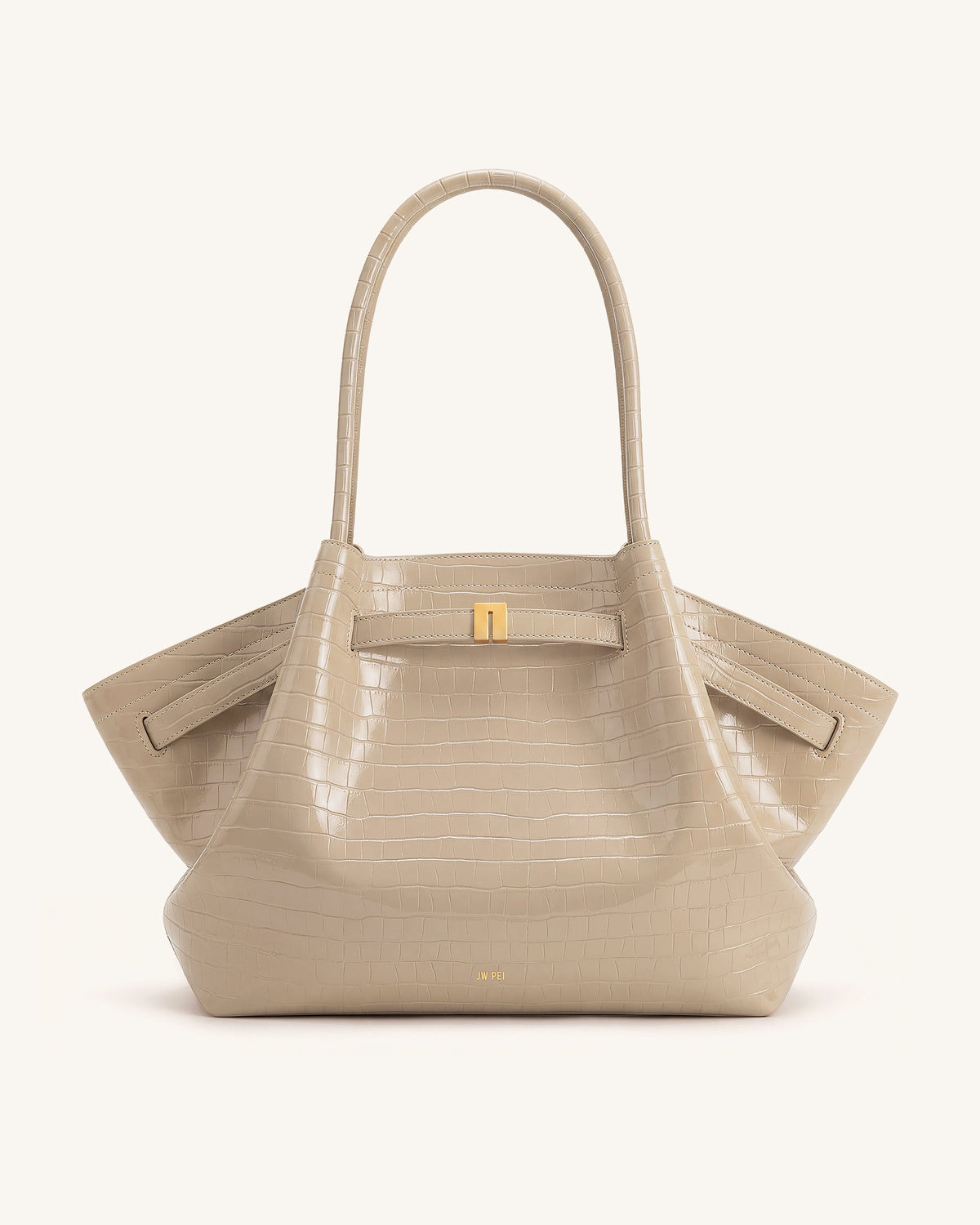 Hana Large Tote Bag - Elephant Grey Croc | JW PEI