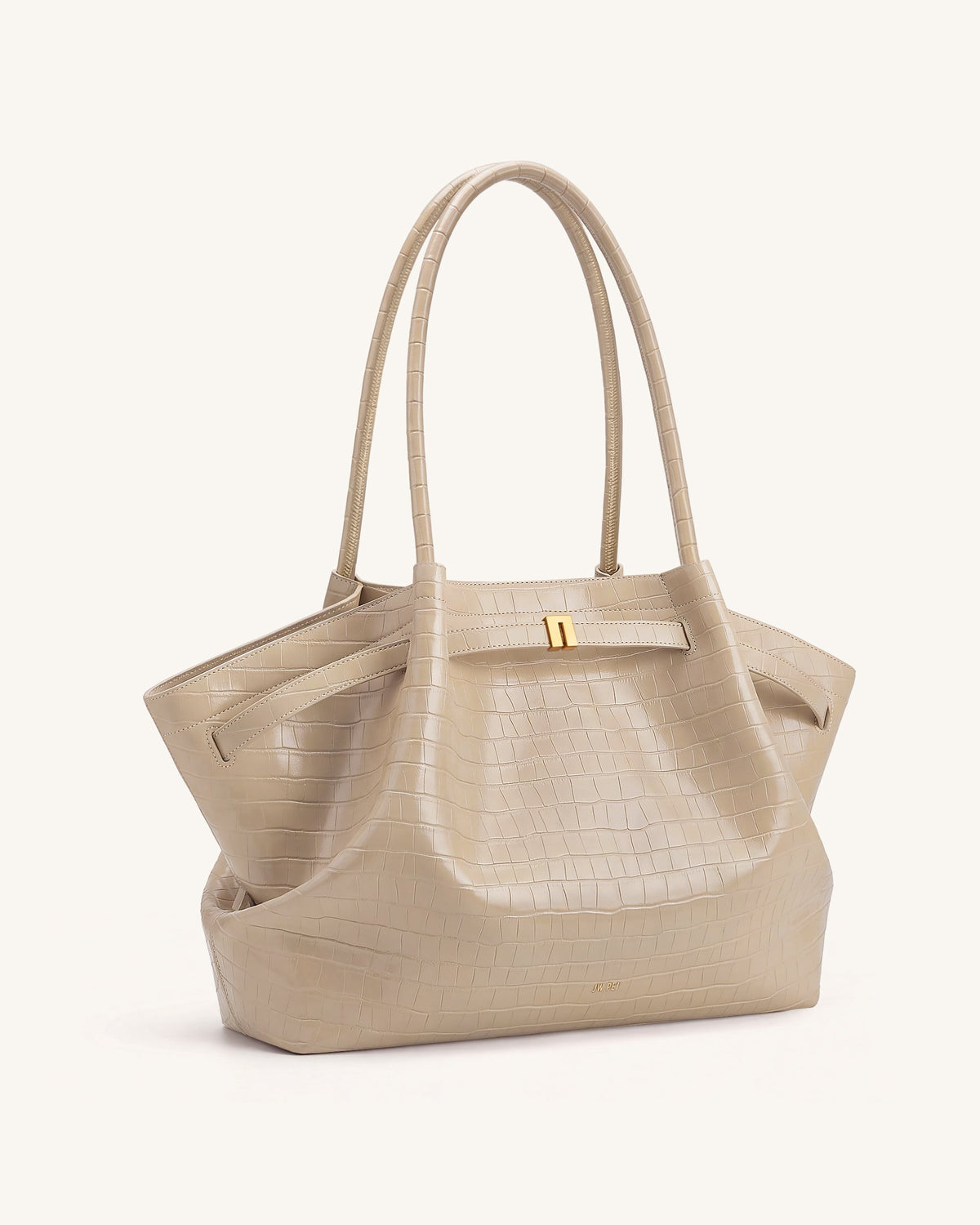 Hana Large Tote Bag - Elephant Grey Croc | JW PEI