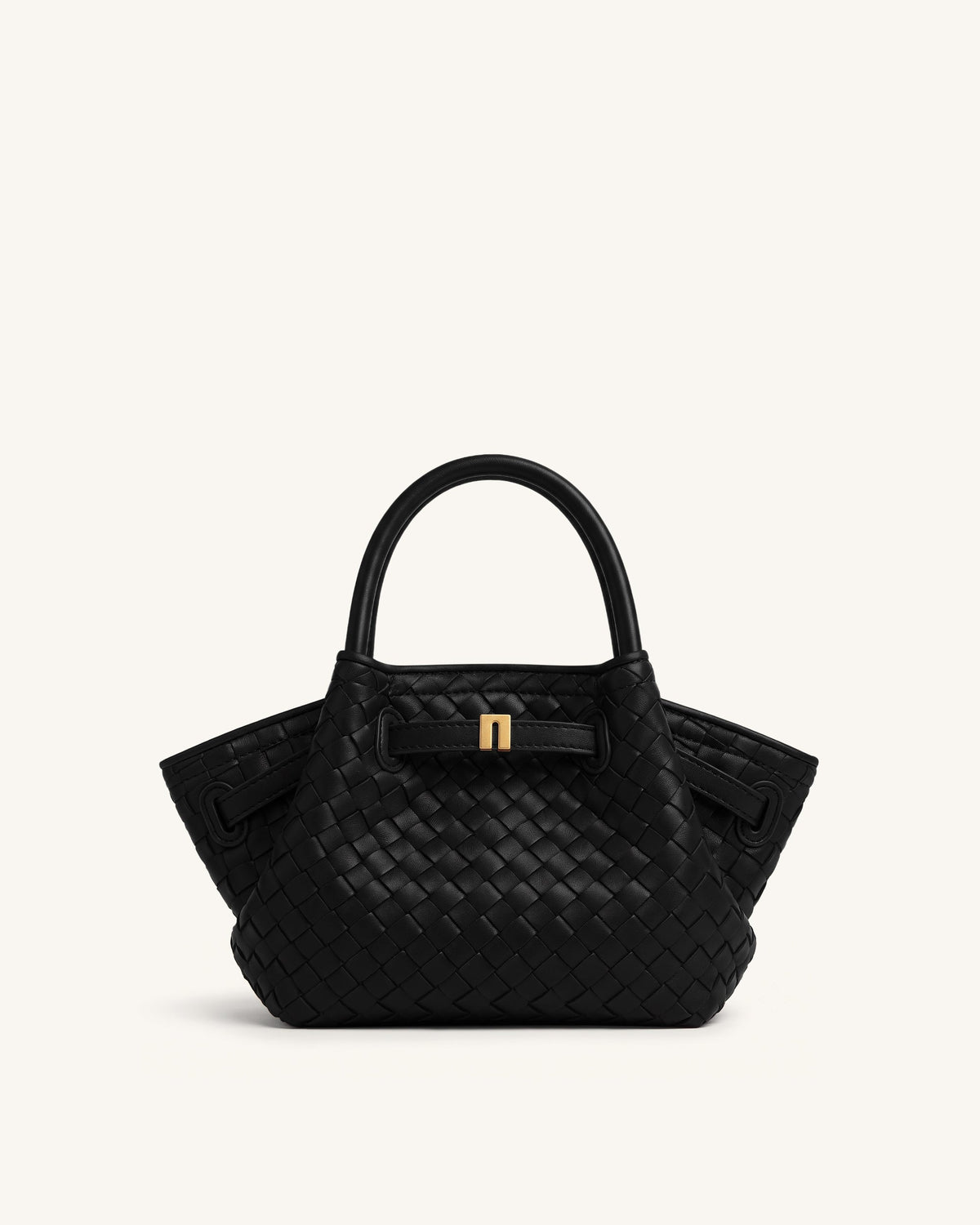 Hana Mini Weave Tote Bag - Black | JW PEI