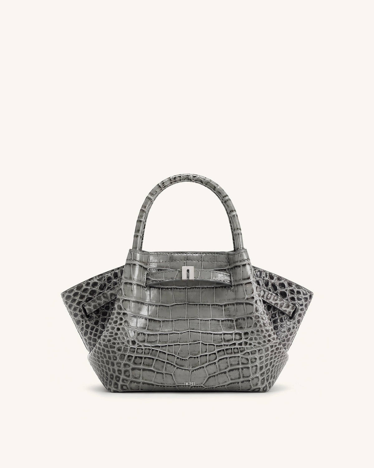 Hana Mini Tote Bag - Grey Croc | JW PEI