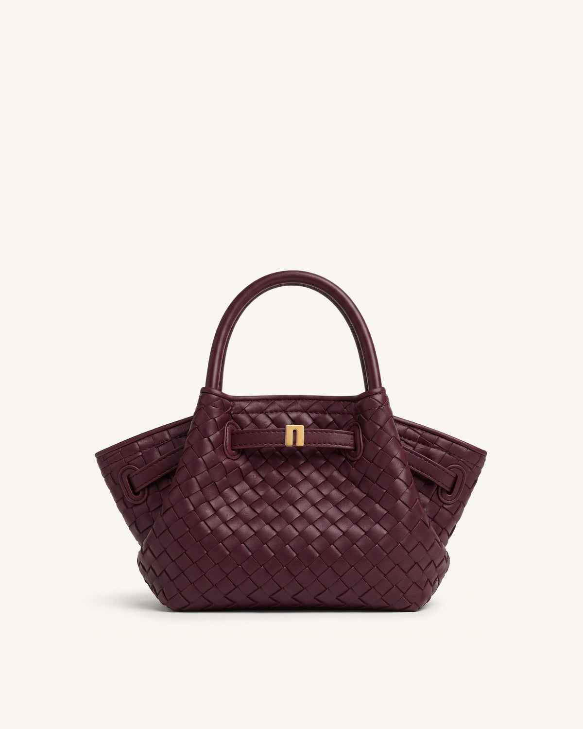 Hana Mini Woven Tote Bag - Dark Burgundy | JW PEI