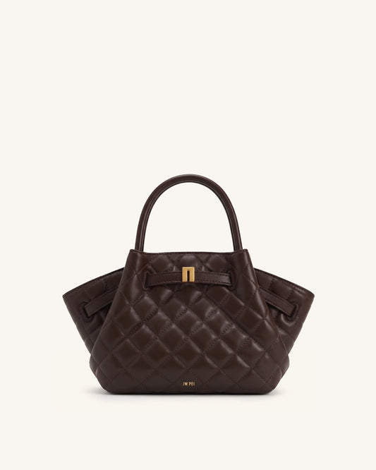Hana Mini Tote Bag - Dark Chocolate Brown | JW PEI