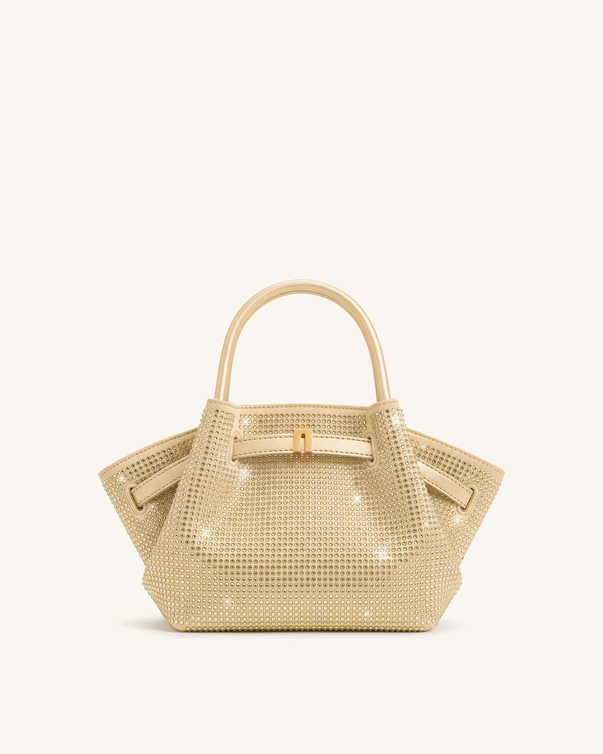 Hana Mini Artificial Crystal Tote Bag - Champagne | JW PEI