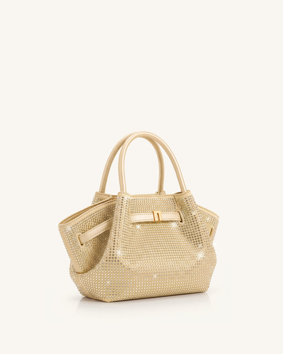 Hana Mini Artificial Crystal Tote Bag - Champagne | JW PEI