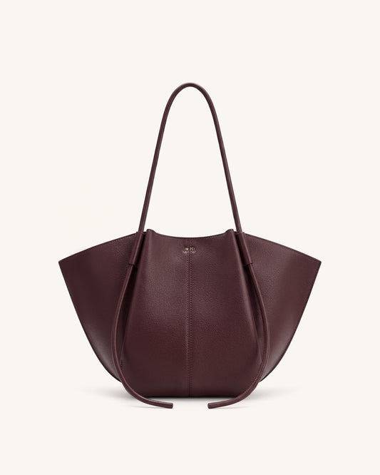 Nala Wide Tote Bag - Deep Burgundy | JW PEI