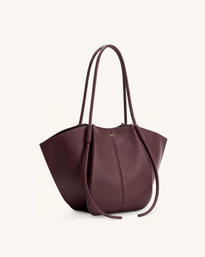 Nala Wide Tote Bag - Deep Burgundy | JW PEI