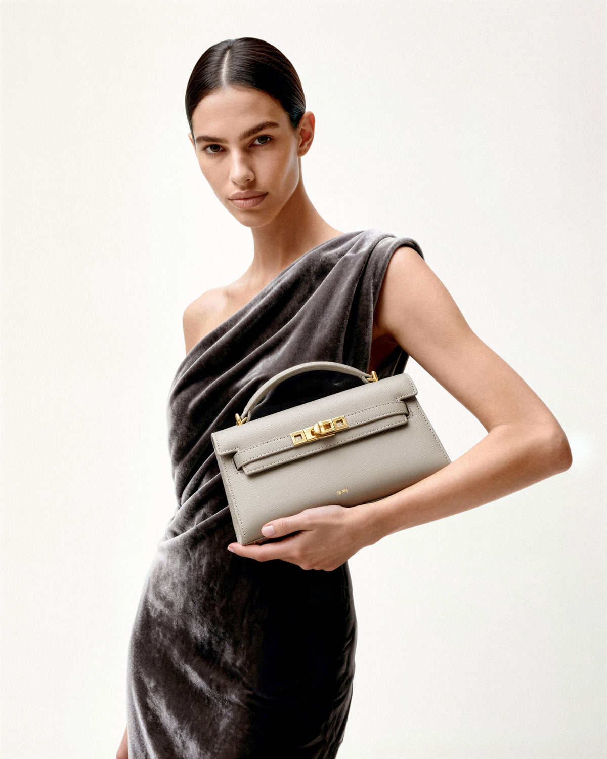 Noor Top Handle Bag - Elephant Gray | JW PEI