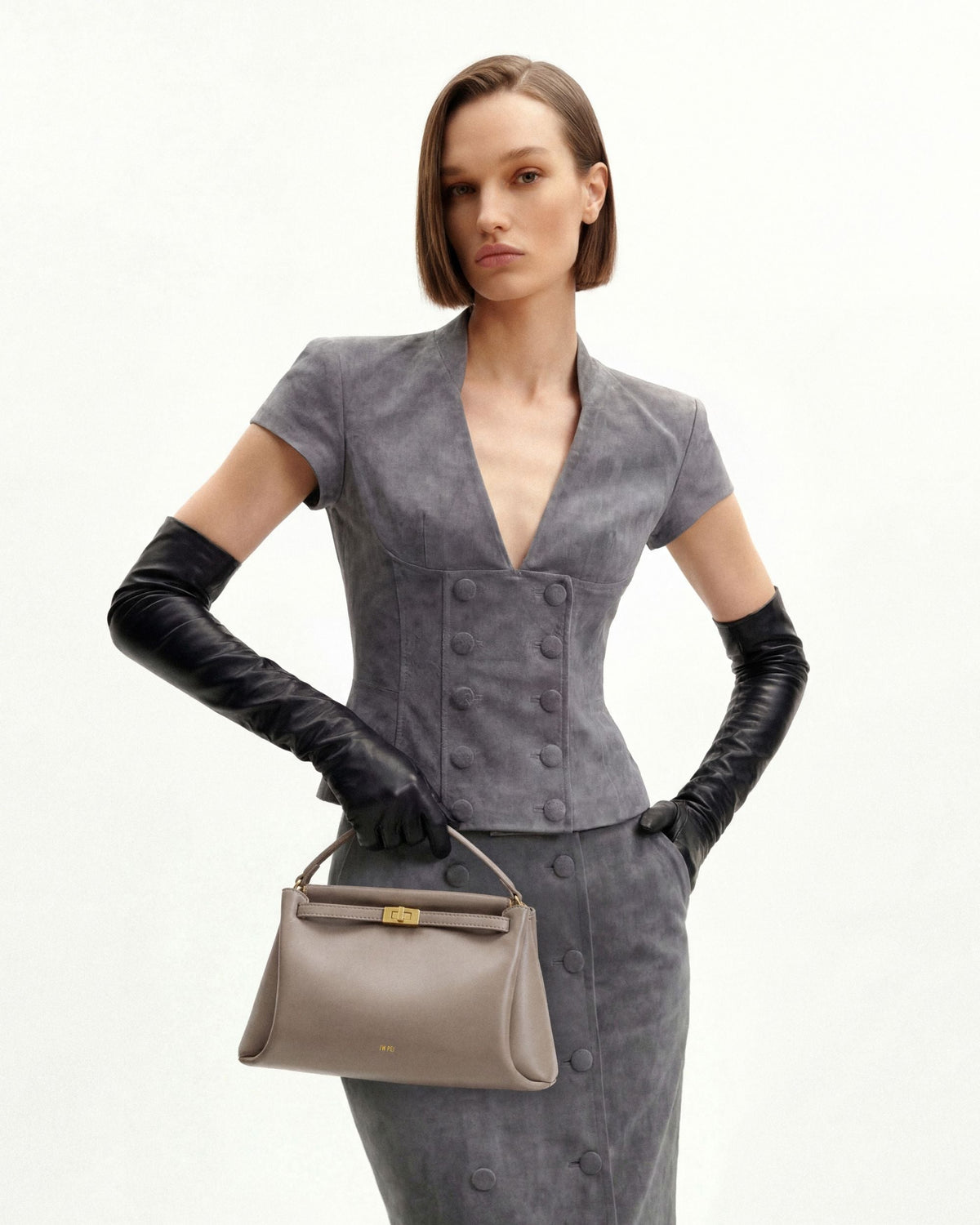 Carmen Top Handle Bag - Apricot | JW PEI