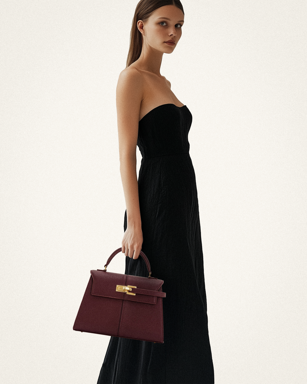 Elise Large Top Handle Bag - Claret | JW PEI